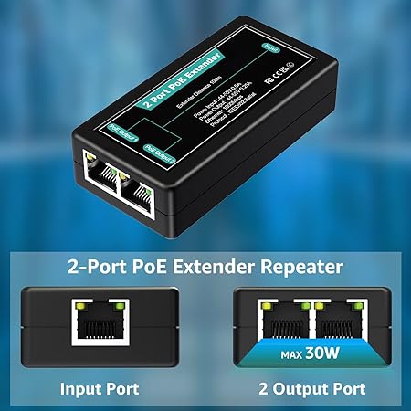PoE Extender 250M 1*2