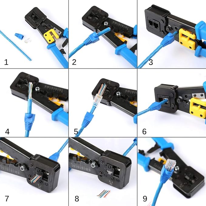 Pince Professionnel À Sertir universel RJ45 RJ12 RJ112 et terminaux