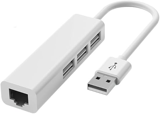 Adaptateur USB A vers 3 x USB A et RJ45