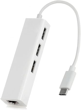 HUB TYPE C  ETHERNET 3 PORTS USB