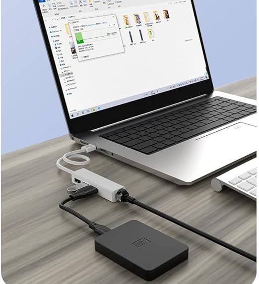 Adaptateur USB A vers 3 x USB A et RJ45