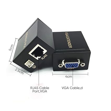 Rallonge VGA de 60 m, RJ45 Cat6 Cat5