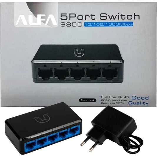 ALFA 5Ports Switch GIGABIT S850