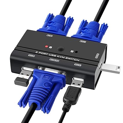 Commutateur KVM VGA et USB 2 ports