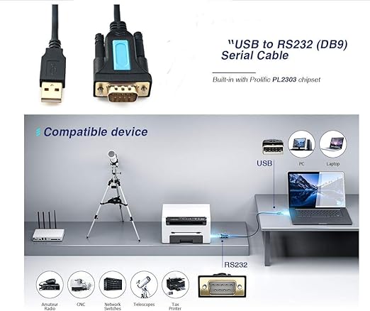 Câble Série Câble RS232 USB Adaptateur