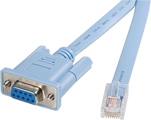 Câble console RJ45 vers série DB9 de 1,8 m