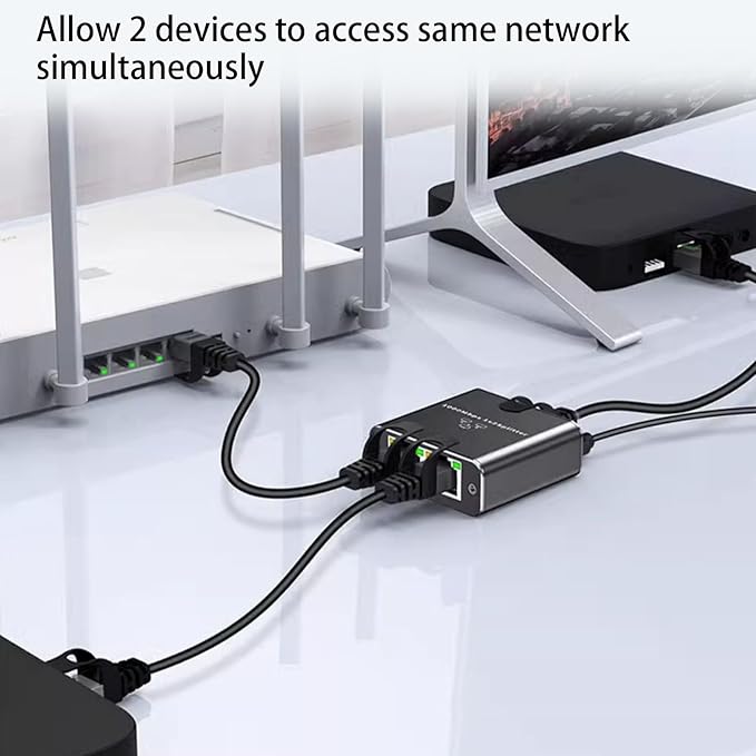 Splitter Ethernet High Speed, 1000Mbps 1 vers 2