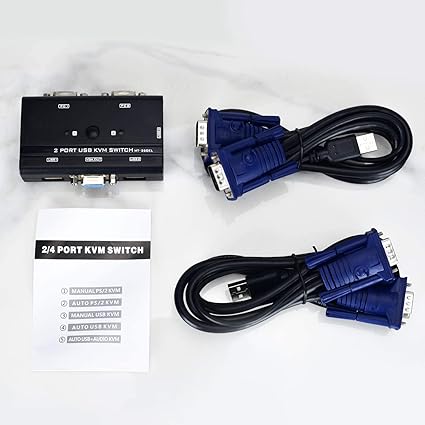 Commutateur KVM VGA et USB 2 ports