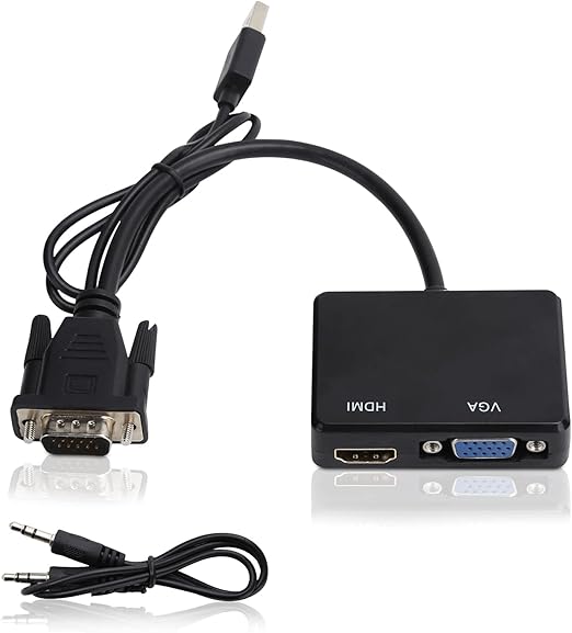 Adaptateur VGA vers HDMI VGA 1 en 2 Sorties