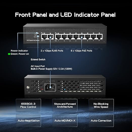 SMART SWITCH 10 PORTS STANDARD POE SWITCH