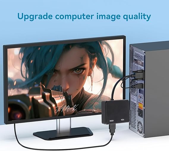 Adaptateur VGA vers HDMI VGA 1 en 2 Sorties