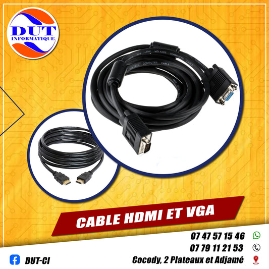 CABLE HDMI ET VGA