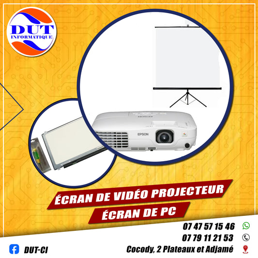 ECRAN DE PC ET VIDEO PROJECTEUR