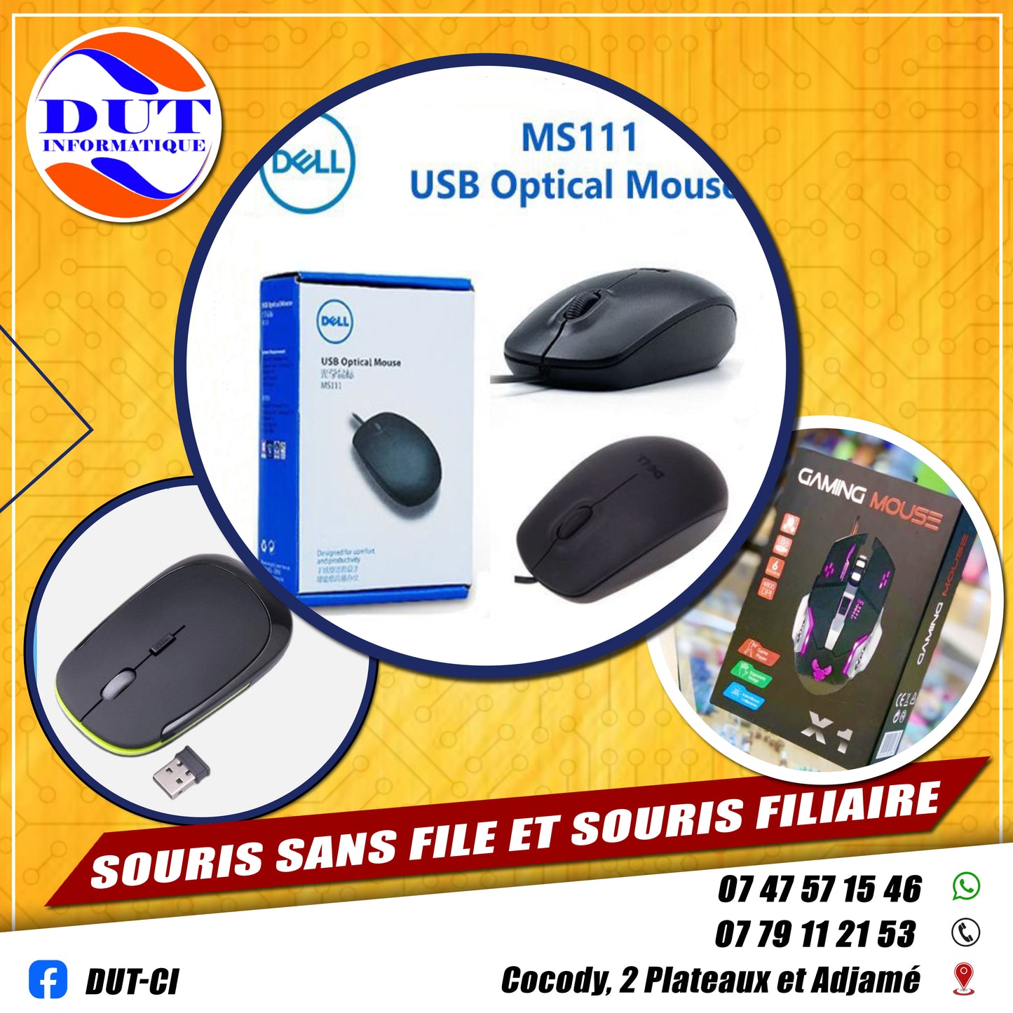 Souris sans fil & Filaire