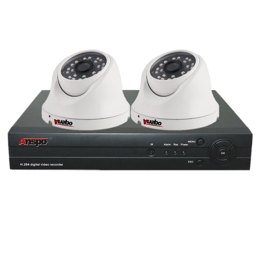 DVR Anspo 4 Chaines 2 Camera CCTV Security Kit