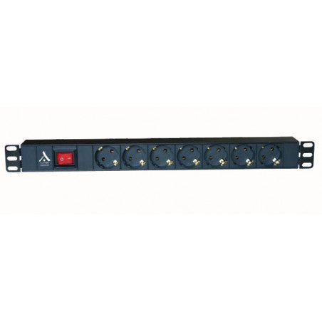 Bandeau PDU 19'' 1U, 6 prises FR avec disjoncteur 16A et différentiel 30mA